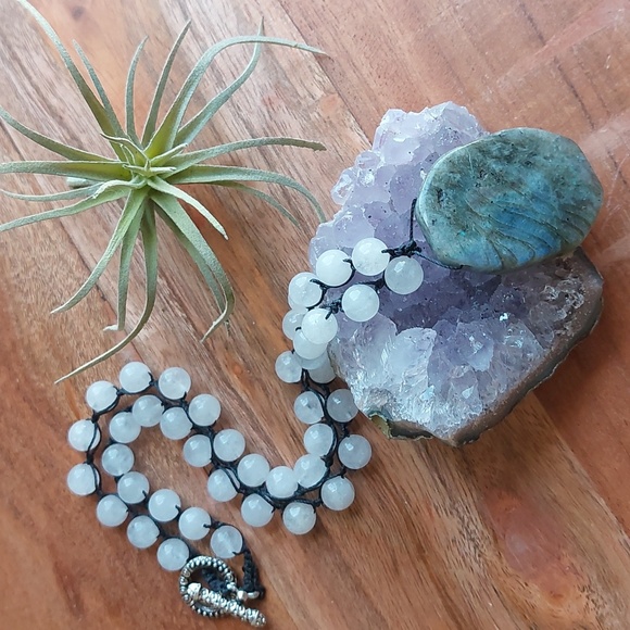 Labradorite Necklace, Quartz Necklace by Rust Belt Raised - Picture 6 of 16